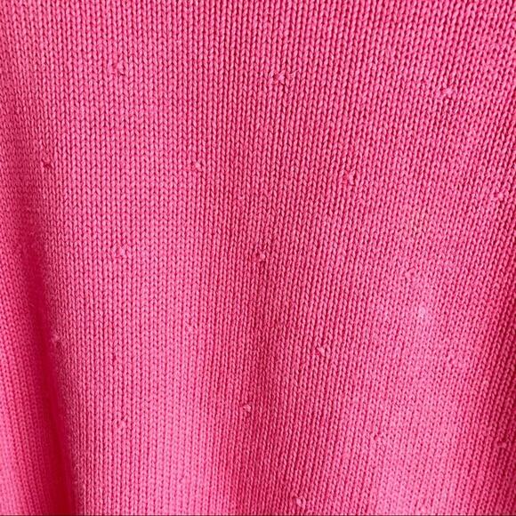 Vintage Hand Loomed Embroidered Pink Crewneck Sweater Floral Designs Cottagecore - Picture 8 of 9